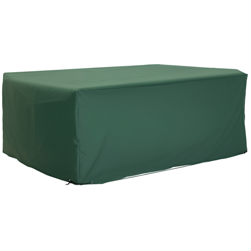 Outsunny Patio Furniture Set Cover Waterproof Garden Outdoor Rattan Wicker UV Rain Protector (Dark Green, 83”x55”)