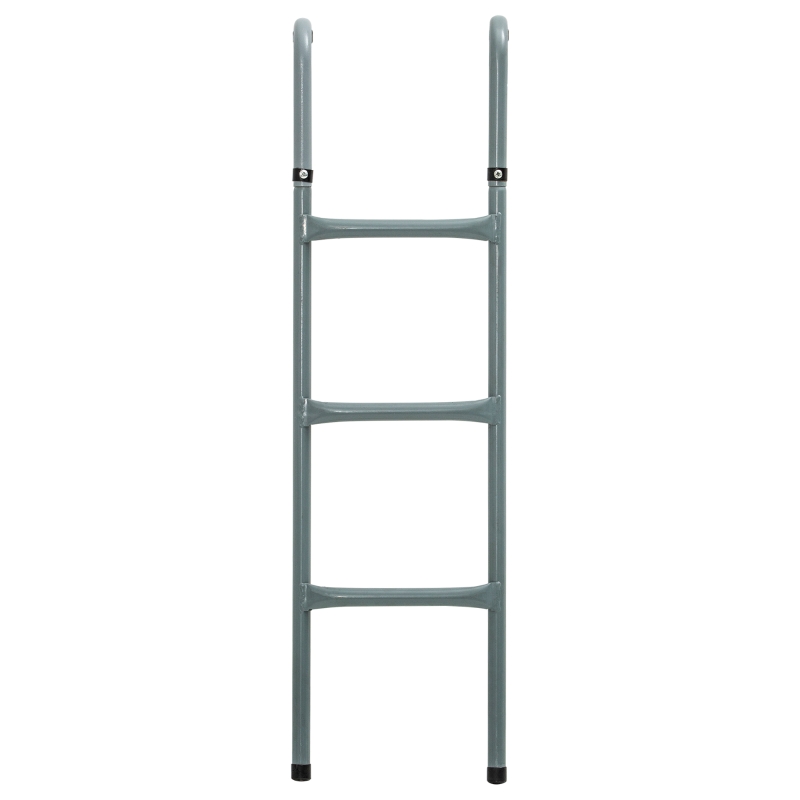 HOMCOM Steel Trampoline Ladder, Fit 12ft & 14ft Trampoline, 3-Step Trampoline Ladder, Trampoline Accessories, 330 lbs Capacity