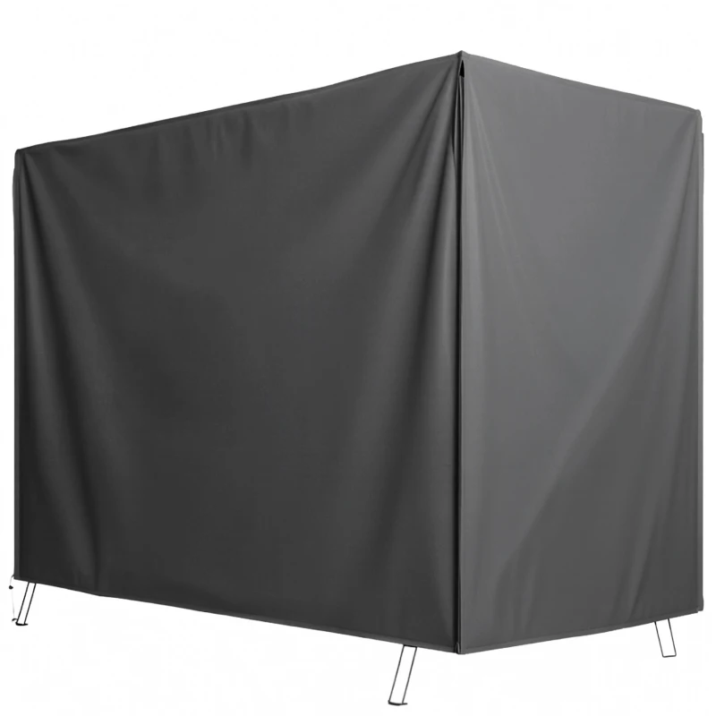 Outsunny 3-Seater Patio Swing Cover, Outdoor Garden Furniture Protection Hammock Glider Cover, 81" x 49" x 65", Dark Grey
