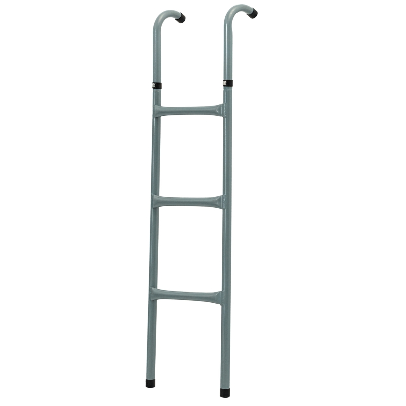 HOMCOM Steel Trampoline Ladder, Fit 12ft & 14ft Trampoline, 3-Step Trampoline Ladder, Trampoline Accessories, 330 lbs Capacity