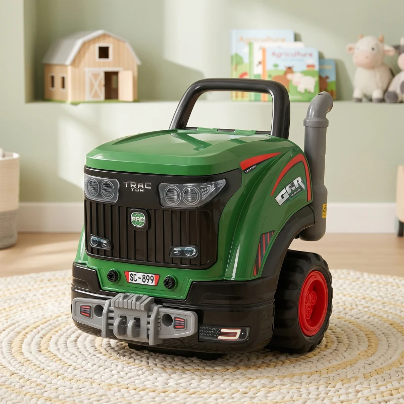 Qaba Truck Engine Toy, Kids Mechanic Repair Set with Spray, Lights, Sounds, Educational Gifts for 3-6 Years, Green