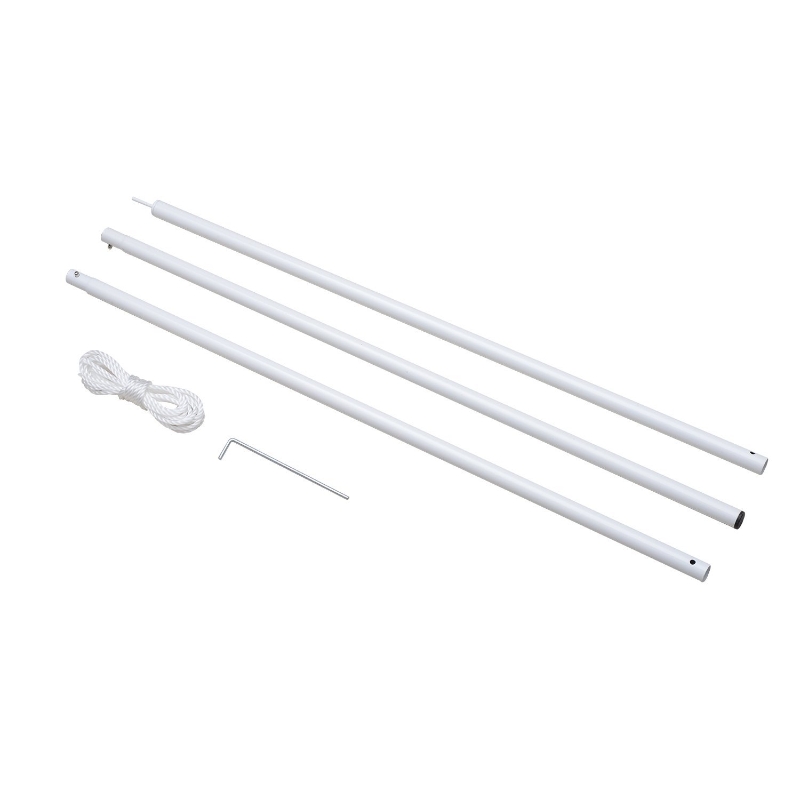 Outsunny Sun Sail Shade Support Pole Adjustable Height Support