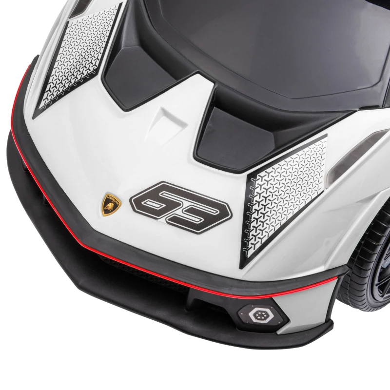 Aosom Ride on Push Car, Ride Racer, Foot-to-Floor Walking Sliding Car for Toddler with Under Seat Storage, Horn and Engine Sound, Steering Wheel, Aged 18-36 Months, White