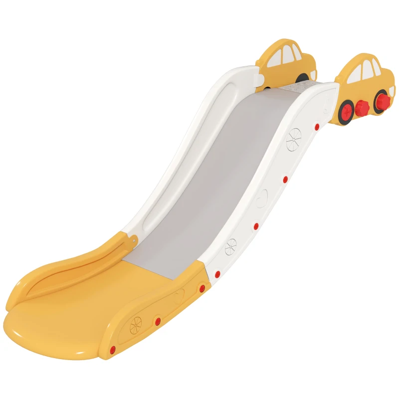 Qaba Extra Length Toddler Slide for Bed, Sofa, Easy to Assemble, Yellow