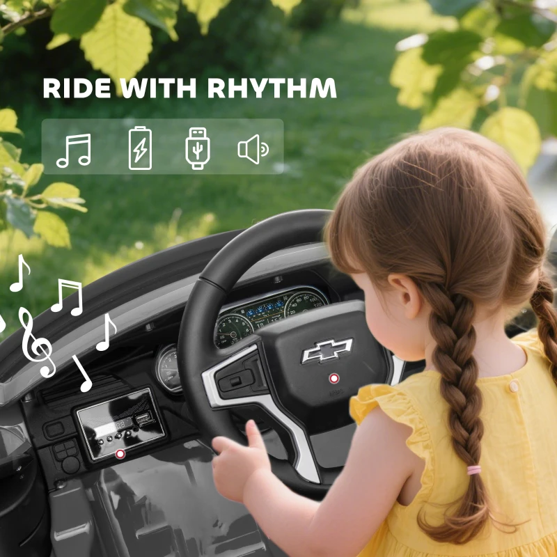 Aosom Electric Ride on Car 12V Kids Ride-on Toy, Gray