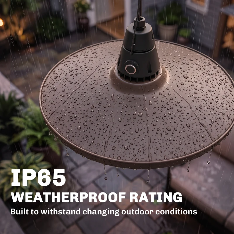 Outsunny 1500W Electric Patio Heater, IP65 Hanging Infrared Outdoor Heater with Carbon Fiber Tube, Remote Control, Black