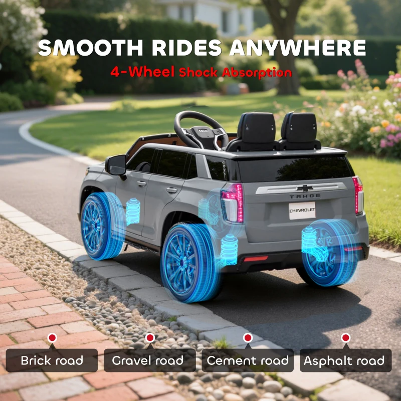 Aosom Electric Ride on Car 12V Kids Ride-on Toy, Gray