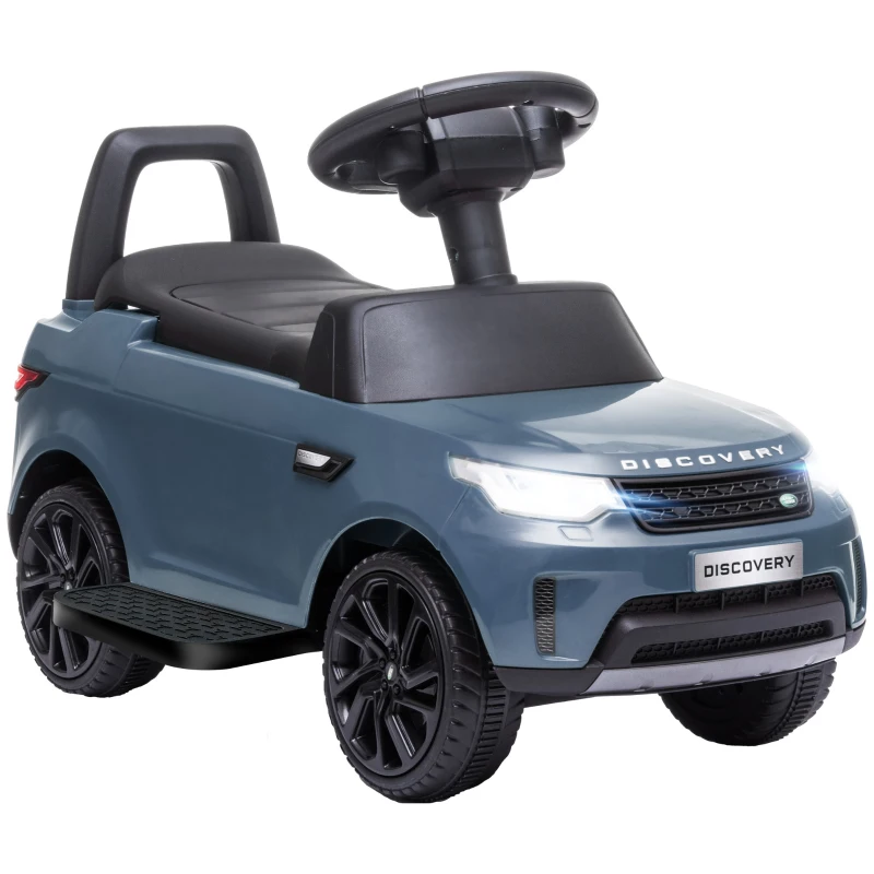 Qaba 2 in 1 Land Rover Licensed 6V Ride on Car Sliding Car Battery Powered Electric Car w/ Headlights Music Horn, Light Blue