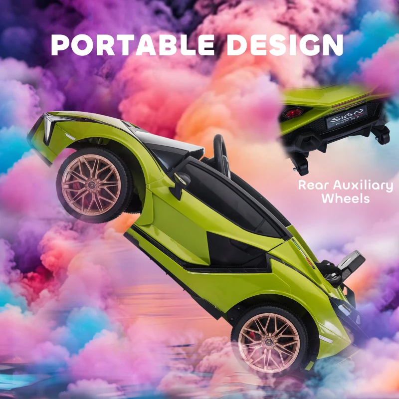 Aosom Compatible 12V Battery-powered Kids Electric Ride On Car Toy with Parental Remote Control Music Lights MP3 Green