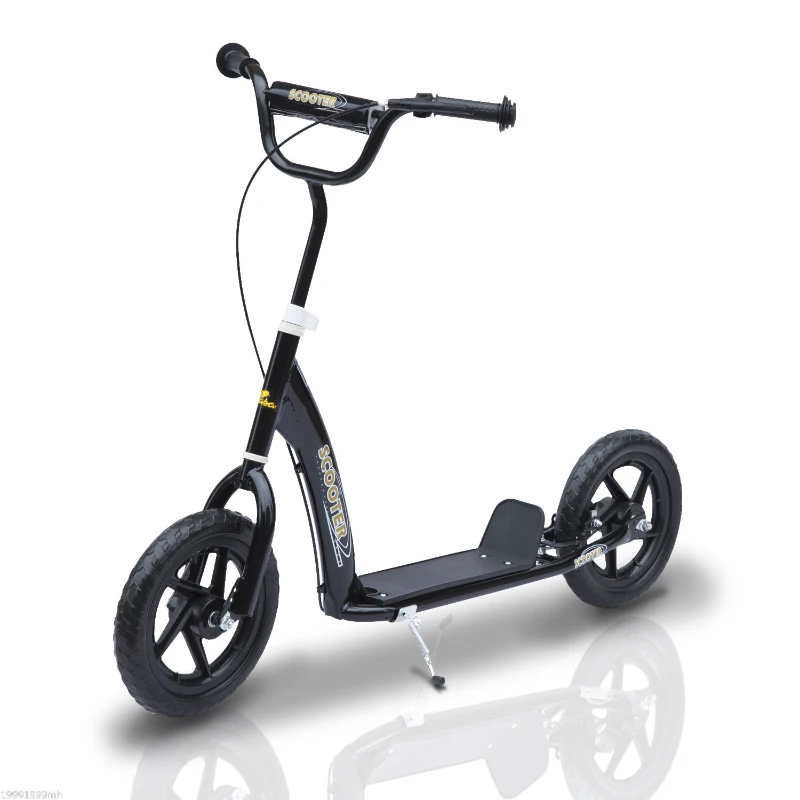 HOMCOM Adjustable Kids Pro Stunt Scooter Children Street Bike Bicycle Ride On with 12” Tire (Black)