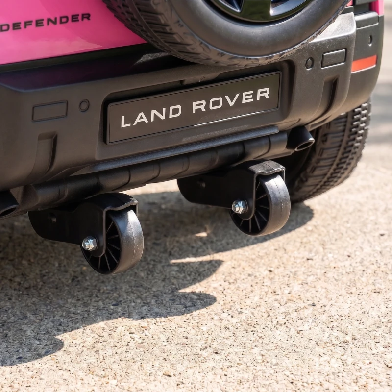 Qaba 12V Ride on Car Licensed Land Rover with Remote, Suspension, Slow Start, 3 Speeds, Lights, Music, Horn for 3-5, Pink