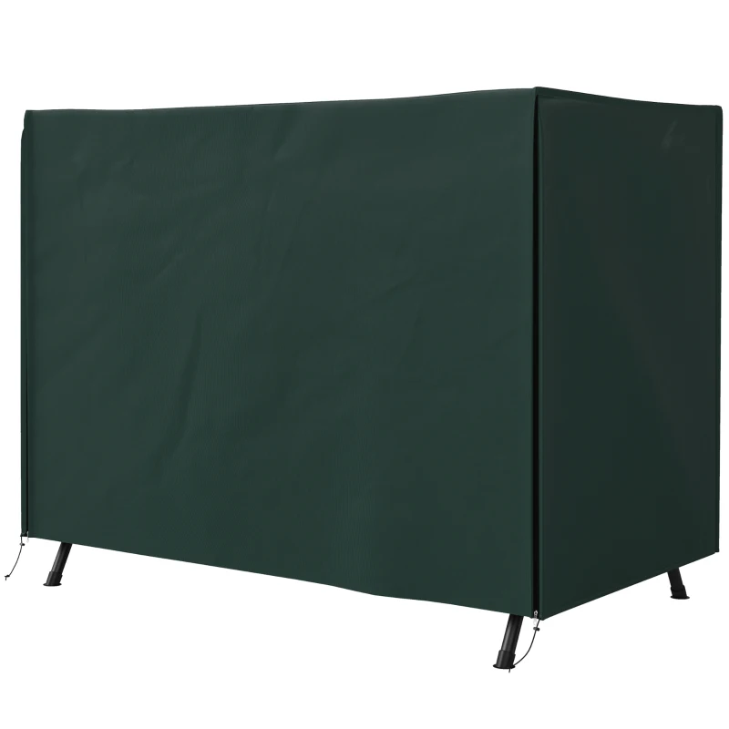 Outsunny Outdoor Patio Hammock Porch Swing Cover with UV, Water, & Dust Fighting Material, 81" x 49" x 65", Dark Green