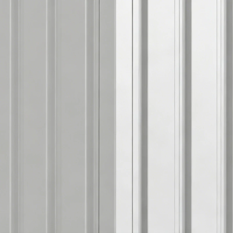 Outsunny 5x7 Garden Shed, Lean-to Metal Storage with Foundation, Sliding Door & 2 Vents for Garden Tools, White