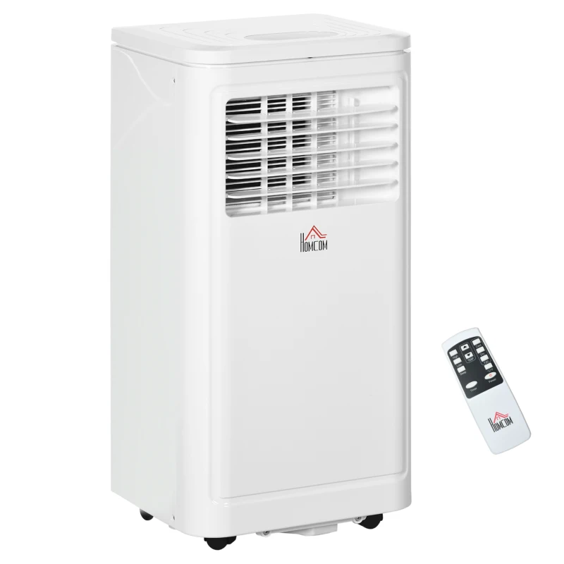 HOMCOM 10000 BTU Portable Air Conditioner Fan w/ Remote for Rooms Up to 441 Sq. Ft., Evaporative Cooler AC Unit White