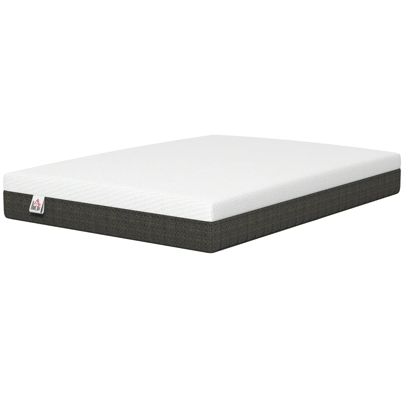 HOMCOM 10 Inch Full Mattress in a Box, Pressure Relief & Lumbar Support, CertiPUR-US Certified, Medium Firm