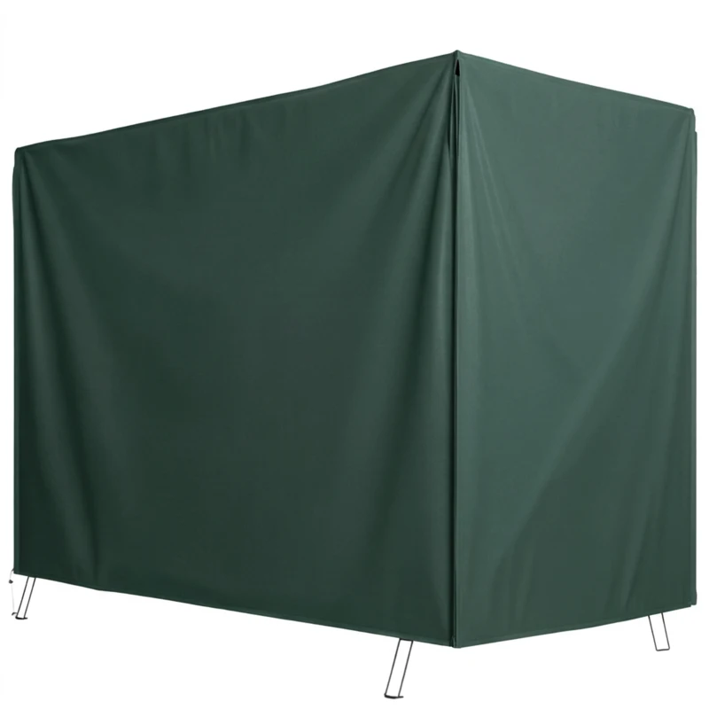 Outsunny 3-Seater Patio Swing Cover, Outdoor Garden Furniture Protection Hammock Glider Cover, 81" x 49" x 65", Dark Green