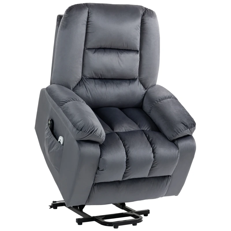HOMCOM Vibration Massage Lift Recliner Chair with Heat, Gray