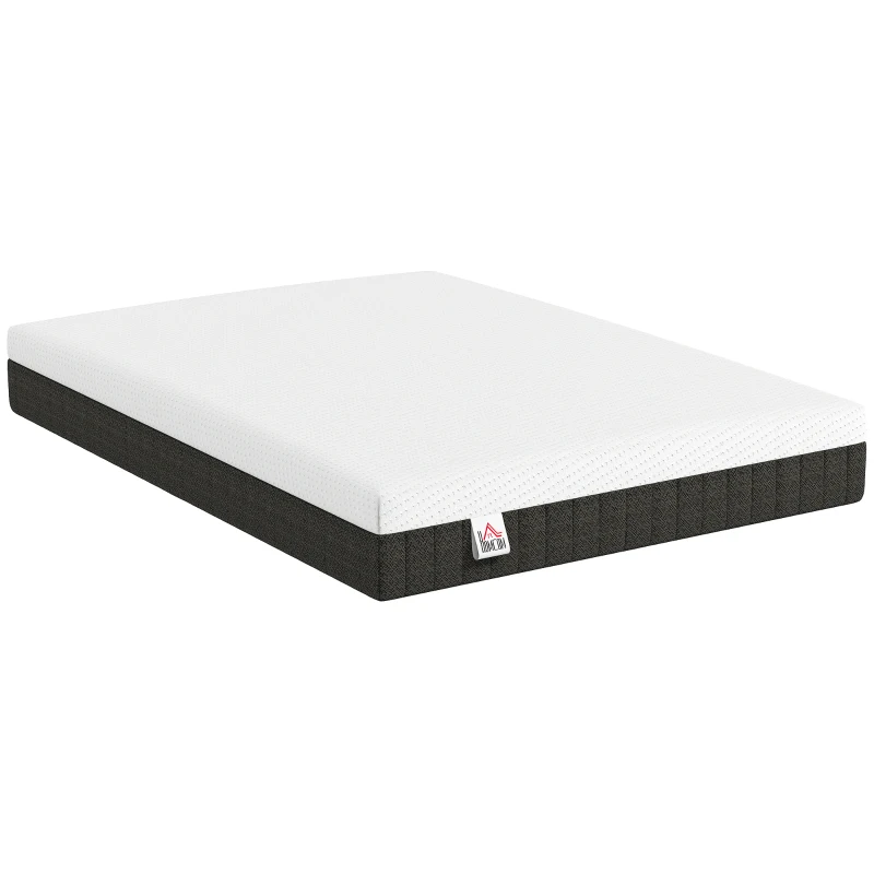 HOMCOM 10 Inch Full Mattress in a Box, Pressure Relief & Lumbar Support, CertiPUR-US Certified, Medium Firm