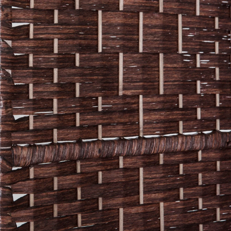 HOMCOM 6' Tall Wicker Weave 6 Panel Room Divider Privacy Screen - Brown
