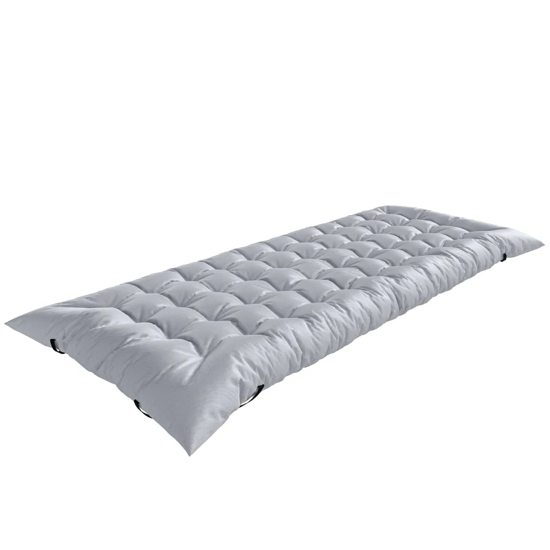 Outsunny Sleeping Mat, Camping Mat Pad with Elastic Straps, Light Grey