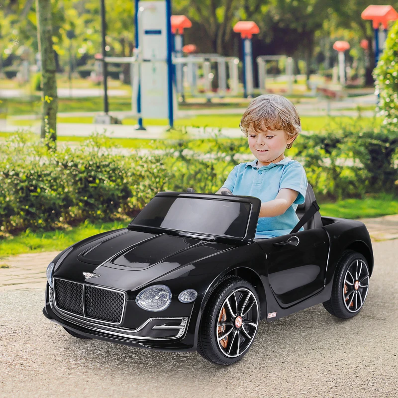 Aosom Electric Toy Car 12V Licensed Bentley EXP12 Electric Vehicles w/ Parent Remote Control, Black