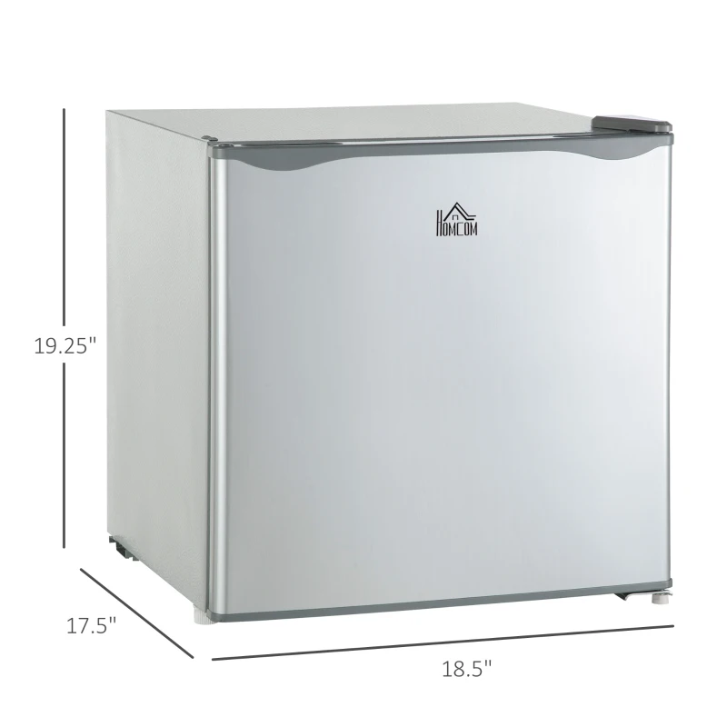 HOMCOM 1.1 Cu.Ft Countertop Mini Freezer, Compact Upright Freezer with Removable Shelves, Gray