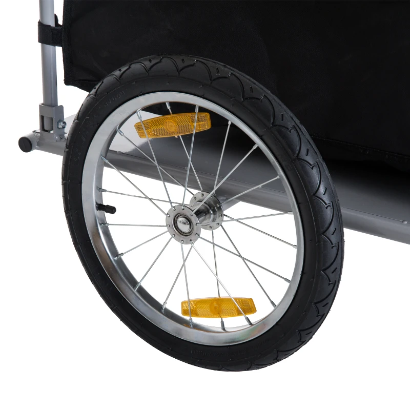 Aosom Bicycle Bike Cargo Trailer Garden Utility Cart Carrier Tool Yellow