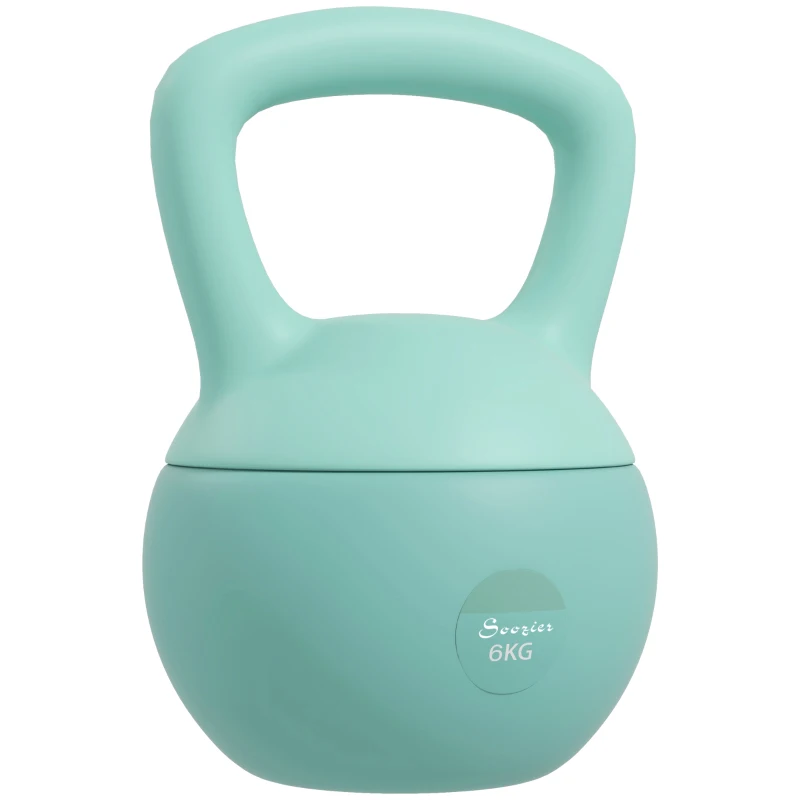 Soozier 13 lb Soft Kettlebell, Sand Filled Weight w/ Grip Handle, Kettlebell Weight for Full Body Workout, Green
