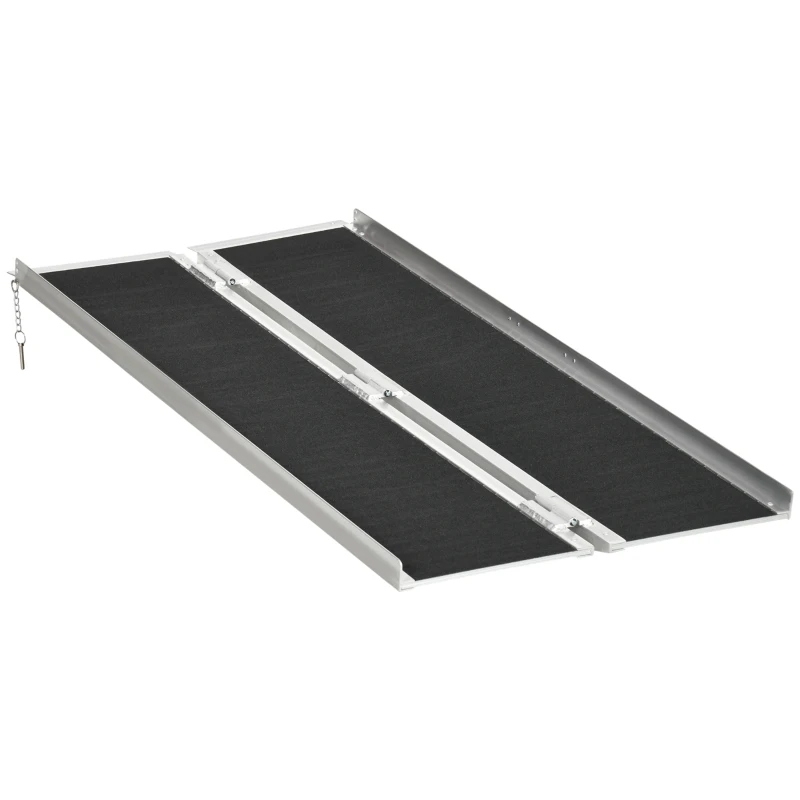 HOMCOM Foldable Portable Wheelchair Ramp Easy Access Carrier Ramp (5ft)