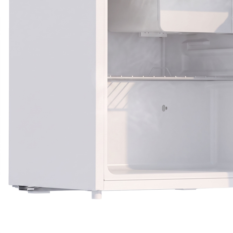 HOMCOM 1.62 Cu Ft Single Door Mini Fridge, Compact Refrigerator with Freezer, Adjustable Thermostat, White