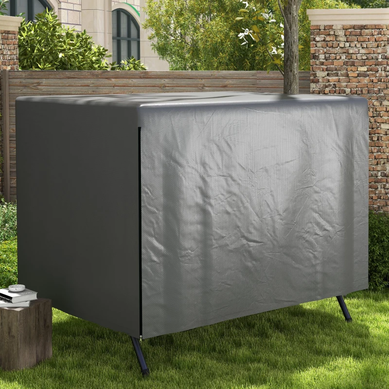 Outsunny 3-Seater Patio Swing Cover, Outdoor Garden Furniture Protection Hammock Glider Cover, Waterproof Dustproof Windproof, 85" x 61" x 59", Dark Grey