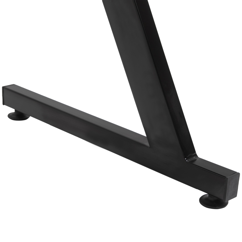 HOMCOM 47.25" Gaming Desk Computer Home Office Gamer Table Workstation Metal Frame with Cup Holder, Headphone Hook, Cable Management, Black