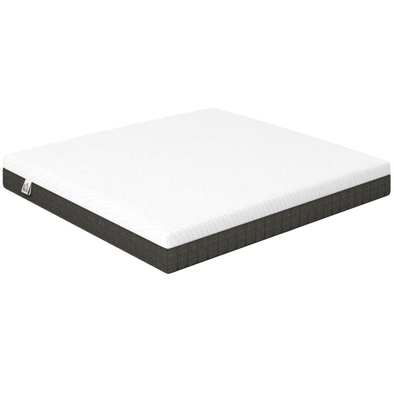 HOMCOM 10 Inch King Mattress in a Box, Pressure Relief & Lumbar Support, CertiPUR-US Certified, Medium Firm