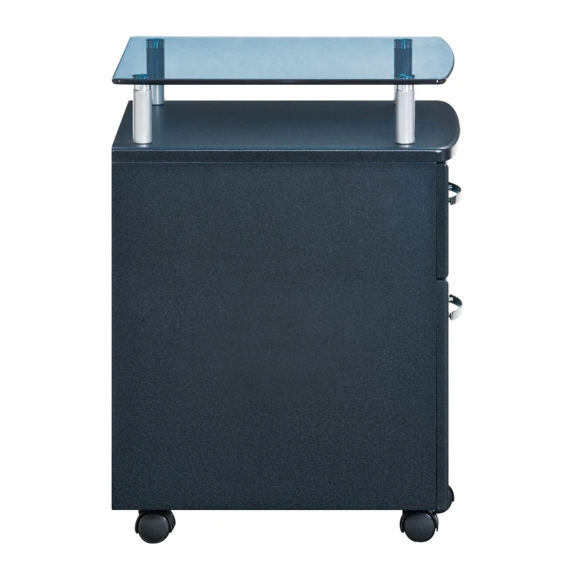 Compact File Cabinet with Hanging Drawers and Locking Design, Locking Storage Unit for Offices and Study Rooms, 15.5" L x 17.5" W x 24" H, Black