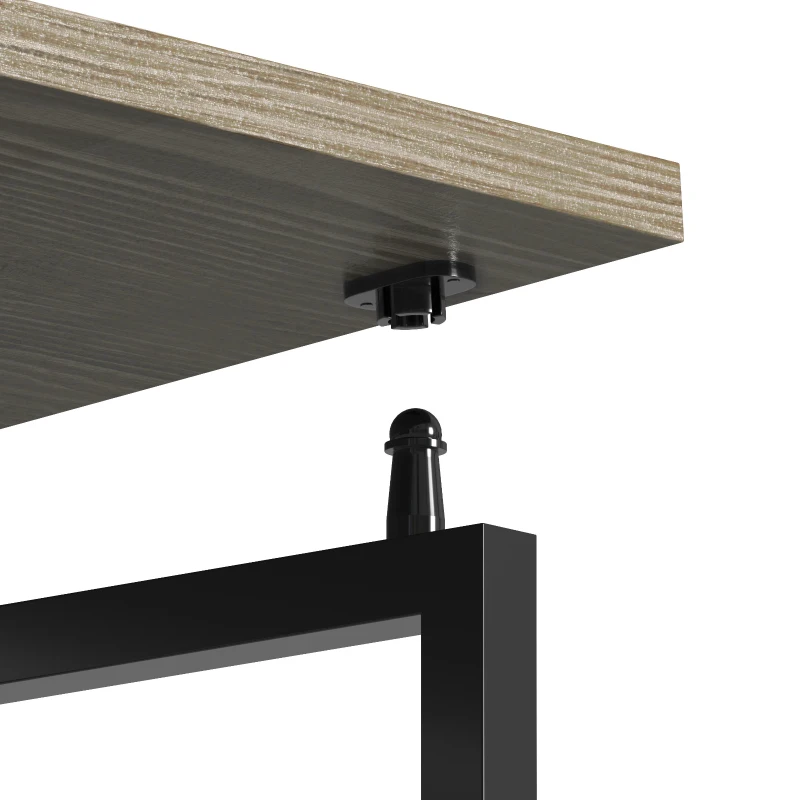 Sleek Folding Desk with Sturdy Steel Legs and MDF Top, Space-Saving Small Computer Writing Table for Apartment, 39.5" L x 19.5" W x 29" H, Grey