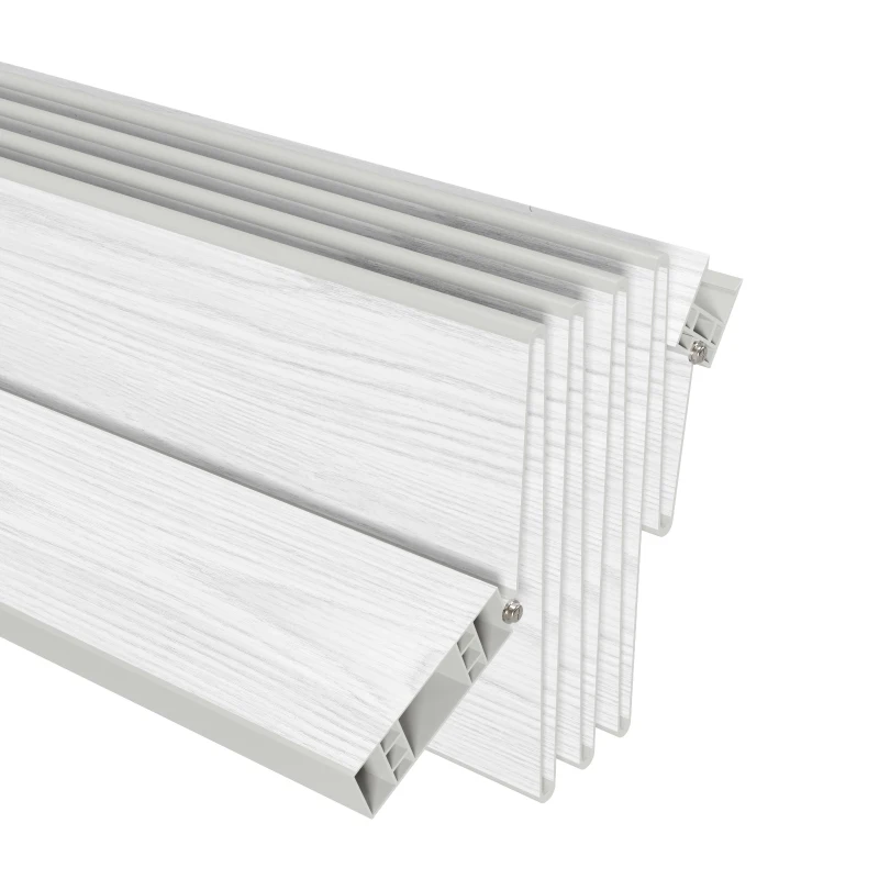 Stylish Foldable Accordion Door with Magnetic Close Latch, Space-Saving Interior PVC Sliding Door for Closet, 32" L x 0.5" W x 80" H, White Oak