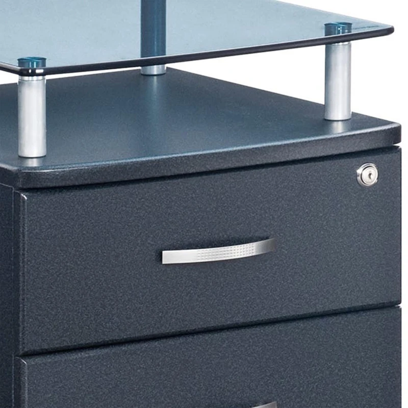 Compact File Cabinet with Hanging Drawers and Locking Design, Locking Storage Unit for Offices and Study Rooms, 15.5" L x 17.5" W x 24" H, Black