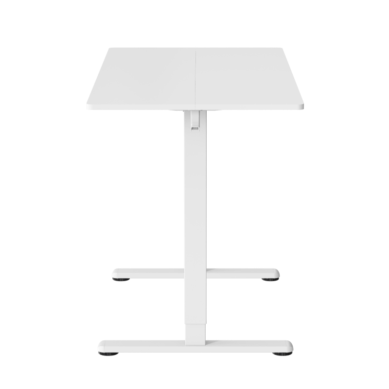 Sleek Electric Standing Desk with Memory Presets and Hooks, Height Adjustable Sit to Stand Computer Desk for Home Office, 47.5'' L x 23.5'' W x 28'' H, White