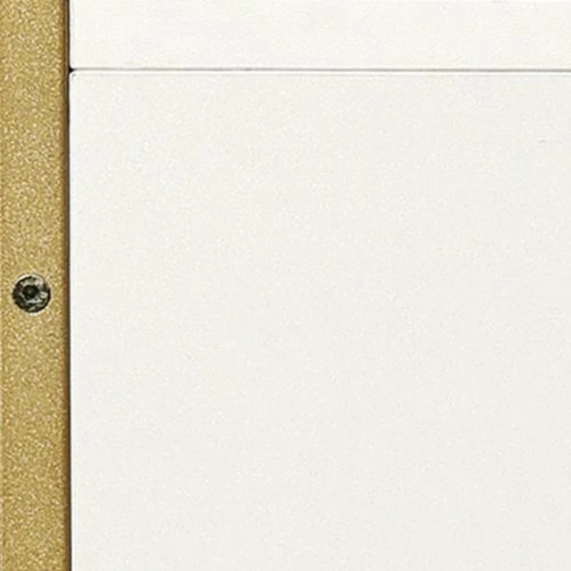 Modern File Cabinet with 2 USB and Power Outlet Port, Perfect Storage Unit for Home Offices or Workspaces, 15.5" L x 15.5" W x 26" H, White+Gold