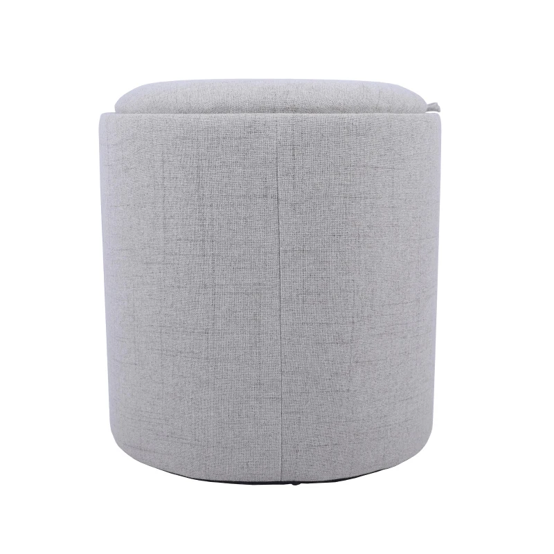 Multi-Functional Storage Ottoman with Reversible Tray Top, Versatile Seat for Living Rooms, 30" L x 15.5" W x 16.5" H, Natural