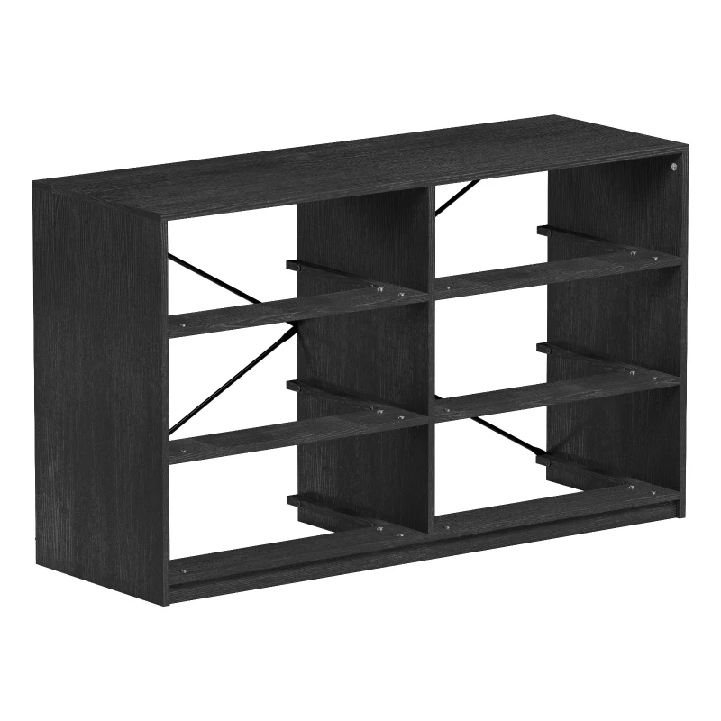 Versatile 6-Drawer Dresser with Water-Resistant Top, Ideal Storage Chest for Bedrooms, Playrooms, Entryways, 44.5" L x 16" W x 26.5" H, Black