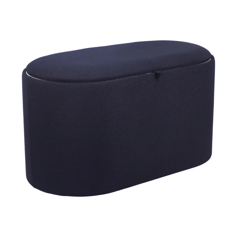 Multi-Functional Storage Ottoman with Reversible Tray Top, Versatile Seat for Living Rooms, 30" L x 15.5" W x 16.5" H, Black