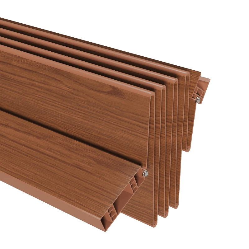 Stylish Foldable Accordion Door with Magnetic Close Latch, Space-Saving Interior PVC Sliding Door for Closet, 32" L x 0.5" W x 80" H, Walnut