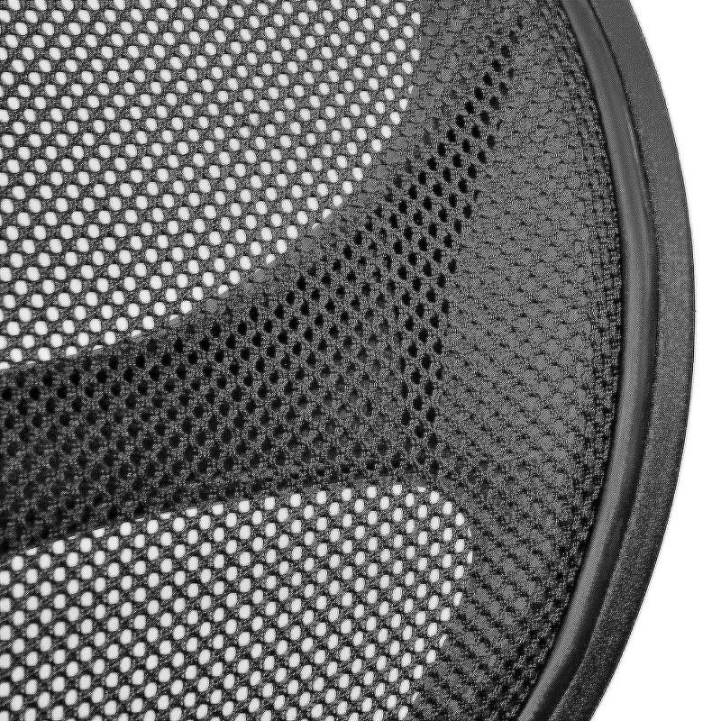 Breathable Office Chair with Contoured Fabric Seat Cushion and Contoured Armrests, Task Chair for Offices, 23.5" L x 22.5" W x 35" H, Black