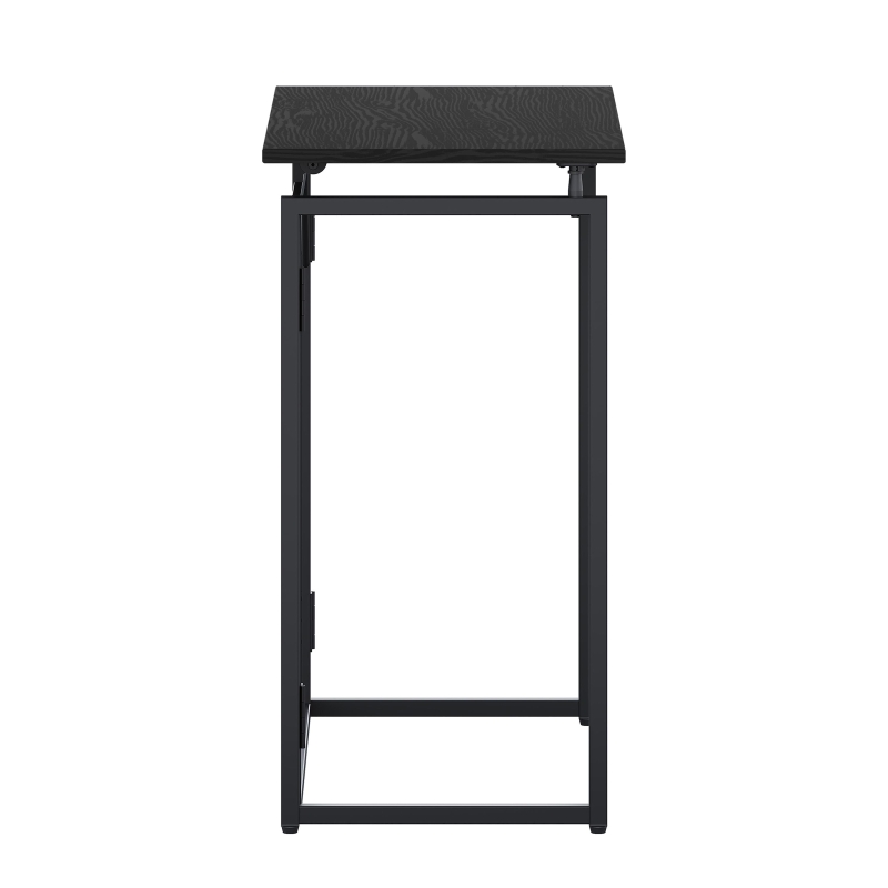Sleek Folding Desk with Durable Steel Frame, Space-Saving Small Computer Writing Table for Apartment, 31.5" L x 15.5" W x 29" H, Black