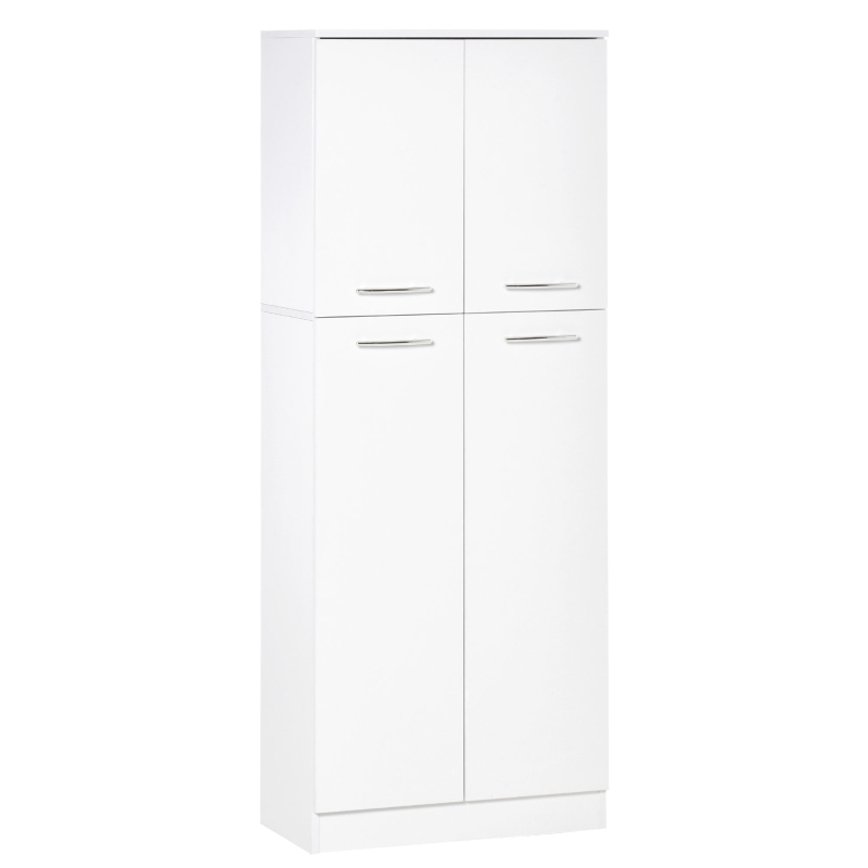 HOMCOM 61" Pantry Cabinet, Kitchen Pantry Storage Cabinet with 2 Doors and Adjustable Shelves, Freestanding Storage Cabinet