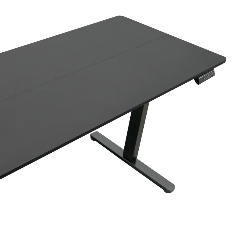 Sleek Electric Standing Desk with Memory Presets and Hooks, Height Adjustable Sit to Stand Computer Desk for Home Office, 47.5'' L x 23.5'' W x 28'' H, Black