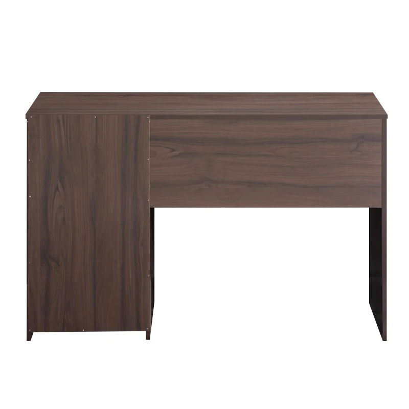 Sleek Espresso Workstation with Open Bottom Shelf, Modern Home Office Computer Writing Desk for Small Space, 47.5" L x 16" W x 30.5" H, Espresso