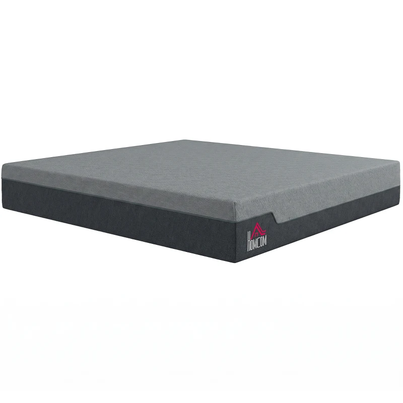 HOMCOM King Mattress, 12 Inch Memory Foam Mattress for Pressure Relief, Graphene Gel Cooling Copper Bed in a Box, Made in USA