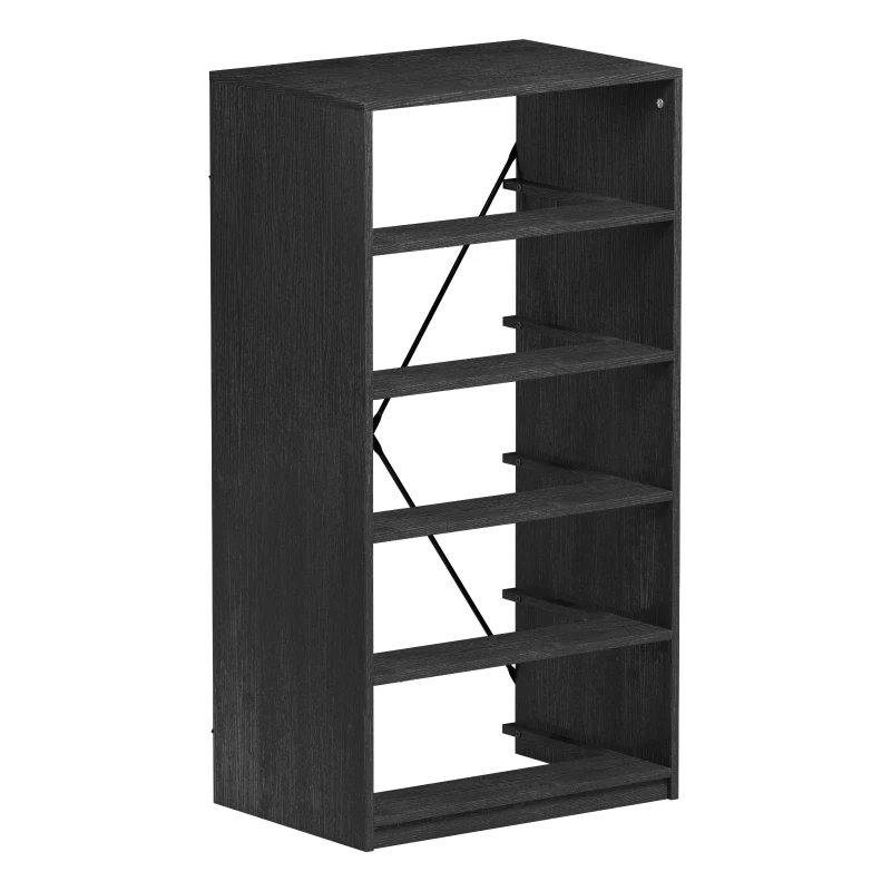 Spacious 5-Drawer Dresser with Water-Resistant Top, Ideal Storage Chest for Bedrooms, Playrooms, Entryways, 22.5" L x 15.5" W x 43" H, Black